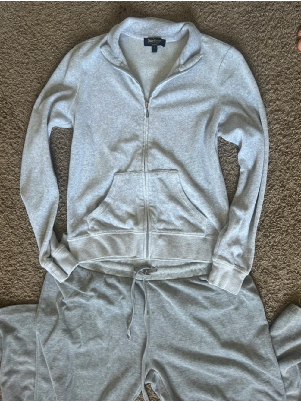Juicy Couture Light Gray Black Label Sweatshirt